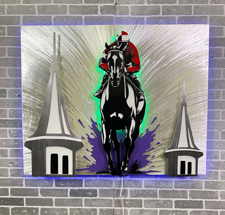 Horse racing with a LED lightshow