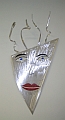 mask aluminum face sculpture