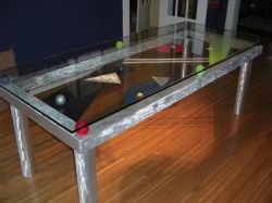 dining table in brushed aluminum and abstract dining table designs