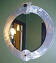 round mirror, contemporary mirror by artist Tony Viscardi
