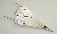 contemporay wall clock sculpture in aluminum
