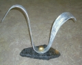aluminum sculpture and tabletop sculpture