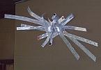 wall art sculpture in brushed aluminum
