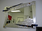 contemporary art mirror, abstract mirror in abstract colors and contemporary design