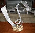 Aluminum scupture in a contemporary sculpture fashion