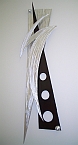 wall sculpture and art gallery in brushed aluminum 