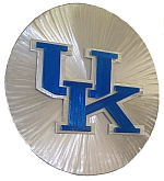 UK wall sculpyure in brushed Aluminum