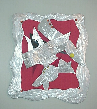 brushed aluminum sculpture