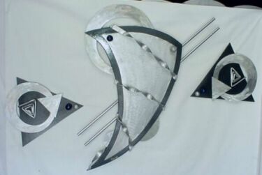 wall sculpture in aluminum and abstract style